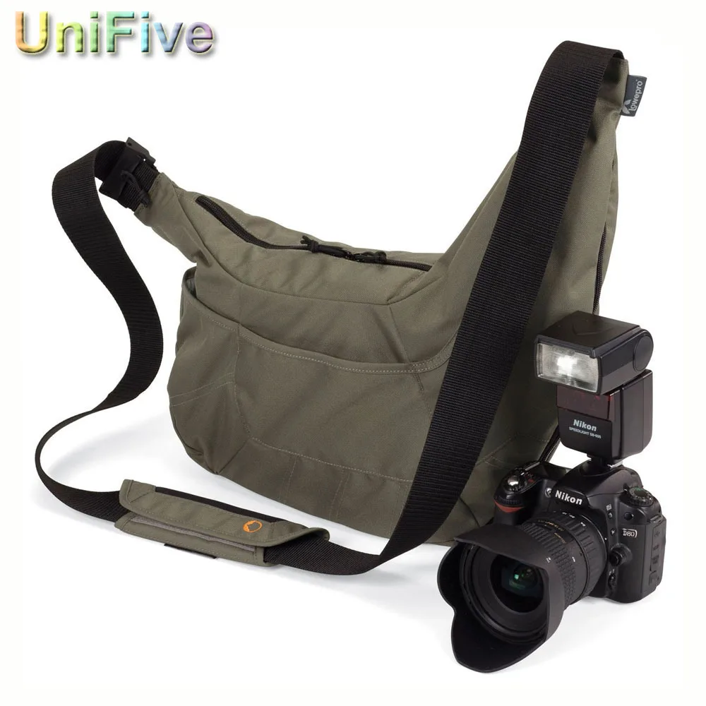 Сумка слинг Lowepro для SLR камеры дорожная сумочка на ремне цвет черный/серый|slr camera