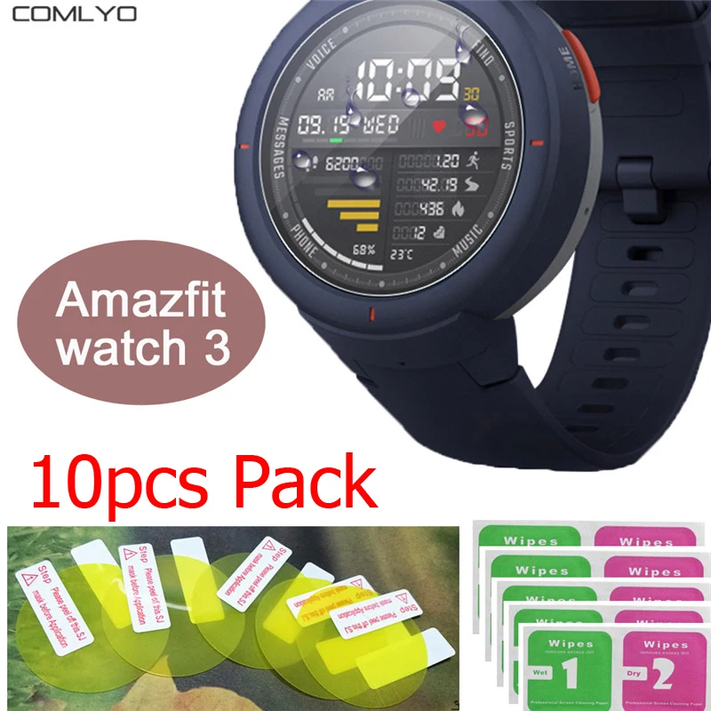 10 шт. в упаковке для Xiaomi huami amazfit watch 3 Защита экрана Смарт-часы HD ТПУ Защитная