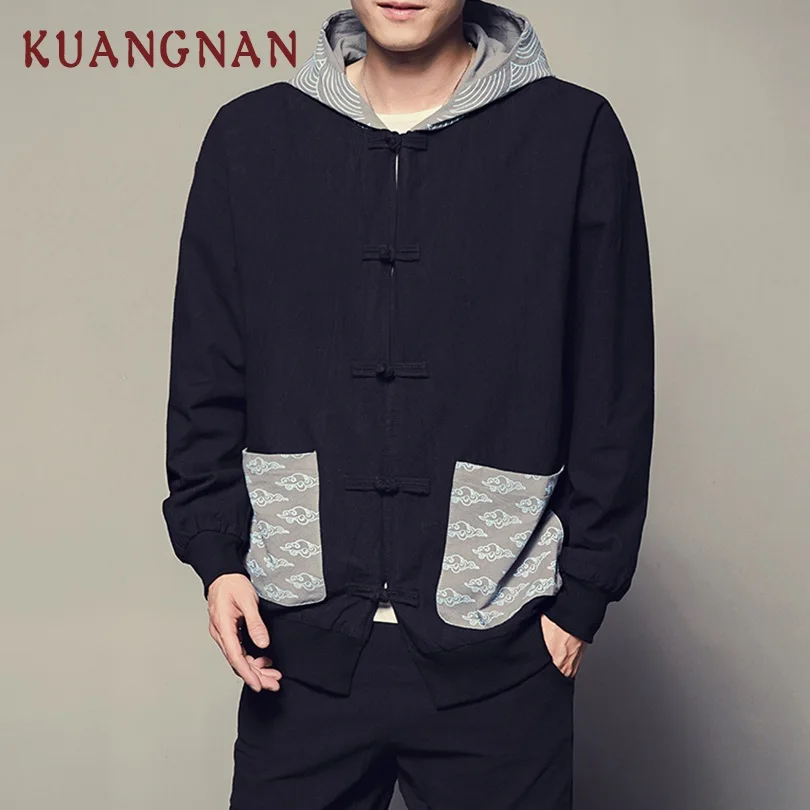 KUANGNAN/Повседневная куртка с капюшоном для мужчин уличный стиль 5XL бомбер мужская