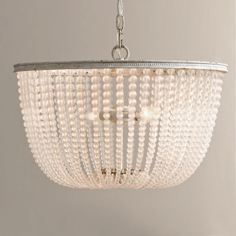 Подвесная лампа ZX в американском стиле с матовым кристаллом ретро железная