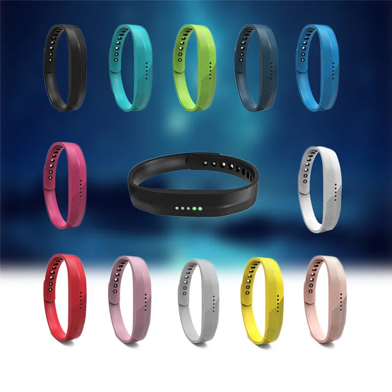 12 цветов силиконовый сменный ремешок для наручных часов Браслет для fitbit flex 2 Смарт-часы браслет для наручных часов для fitbit flex2