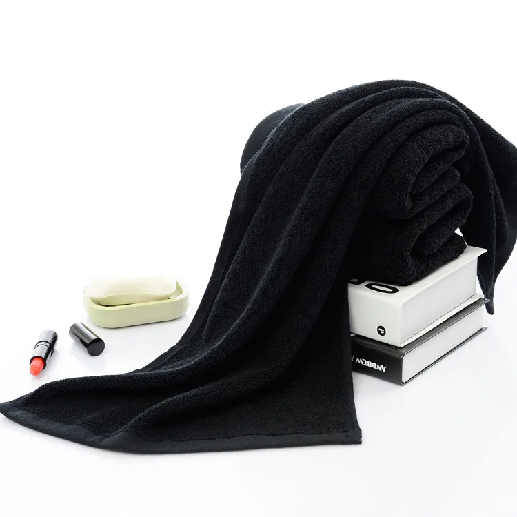 

1pc 32X75CM 100% Cotton Face Towel Soft Wholesale Cotton Towel Black Towel Home and Hotel Use
