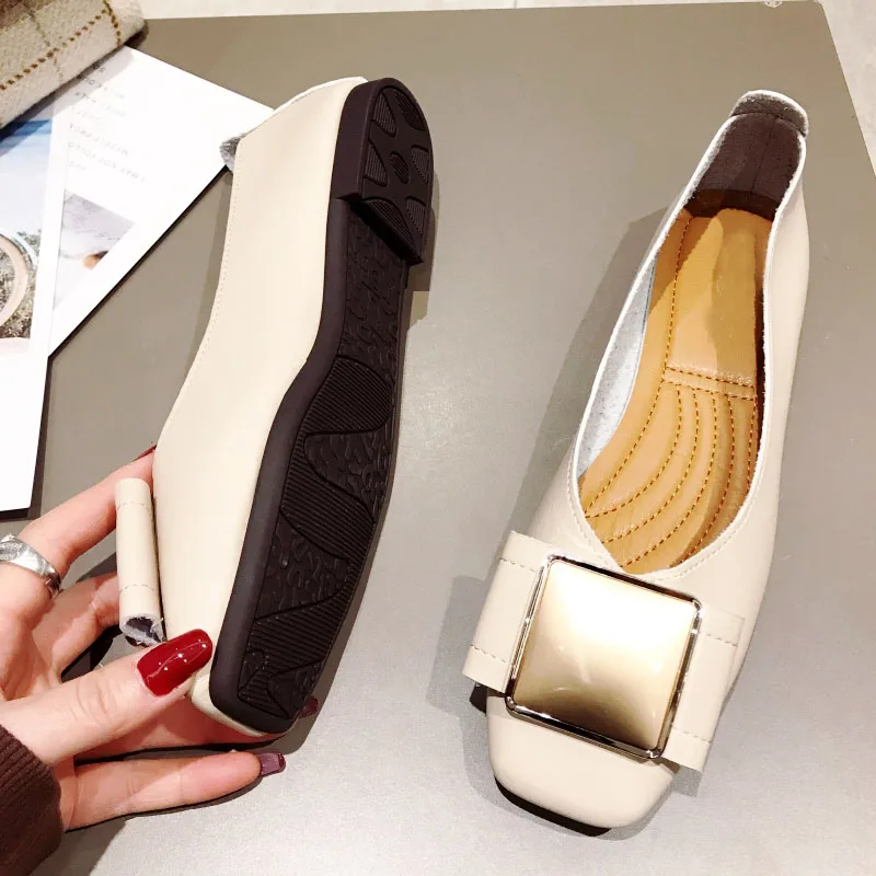 

2019 Fashion Brand New Shoes Women Flats Woman Shallow Slip-On Single Shoes Soft Office Ladies Footwear Females Black Footwear