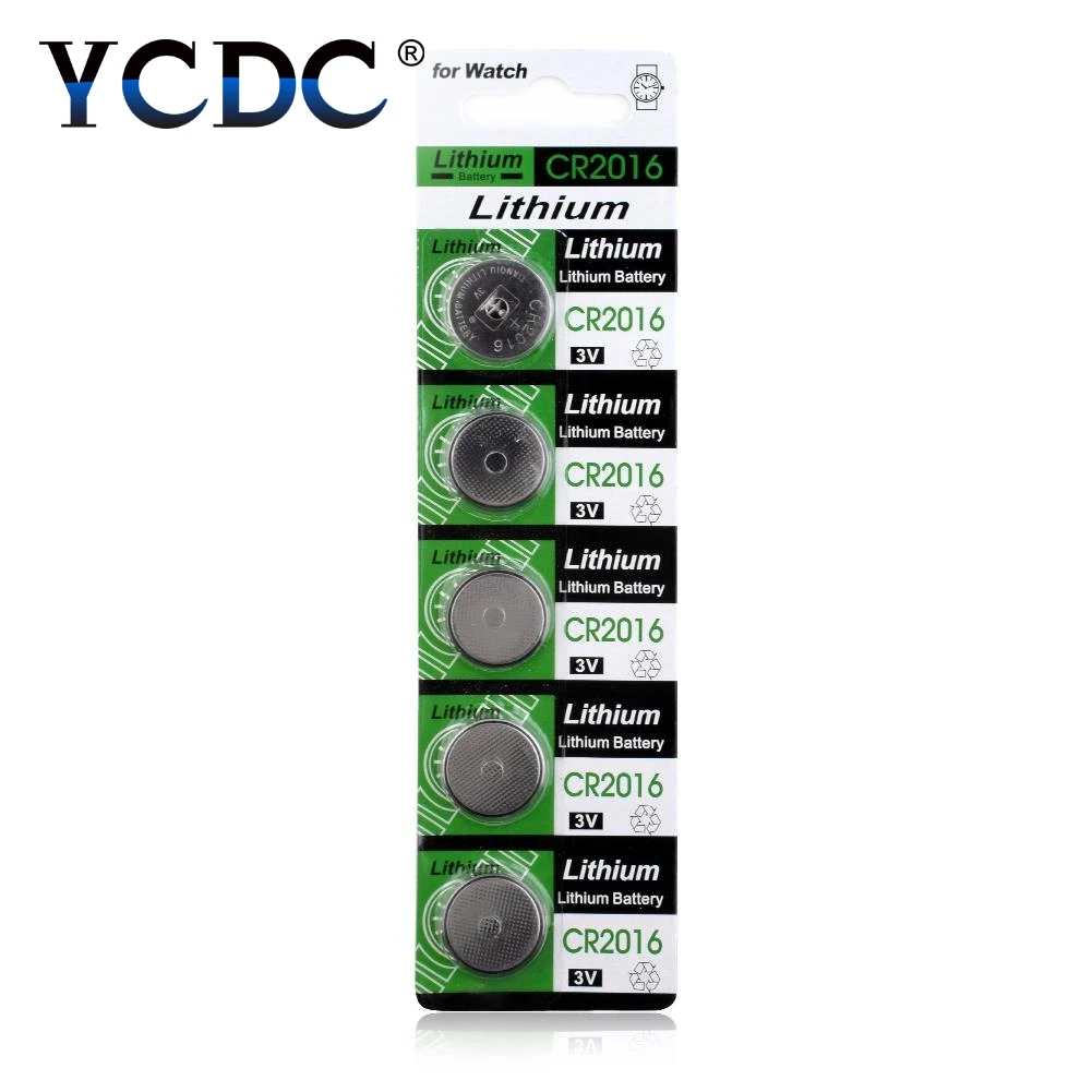 

CR2016 5pcs/pack Button Batteries LM2016 BR2016 DL2016 Cell Coin Lithium Battery 3V CR 2016 For Watch Electronic Toy Remote