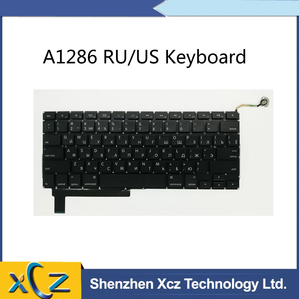 Новая русская клавиатура A1286 для Macbook Pro 15 ''A1286 RU/US раскладка клавиатуры 2009 2010 2011