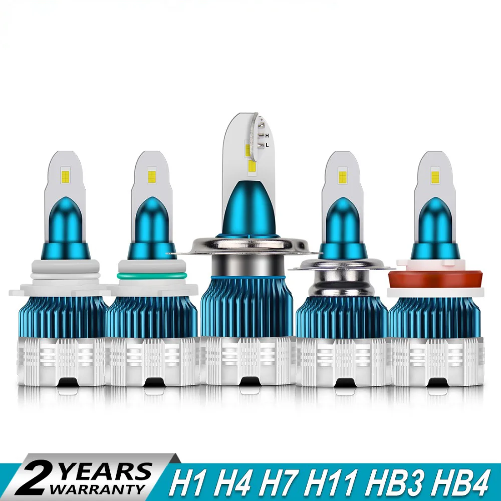 2 шт./лот ультратонкая мини H3 H9 H1 H4 H11 H7 светодиодная лампа для фар 6500K 12V 24V