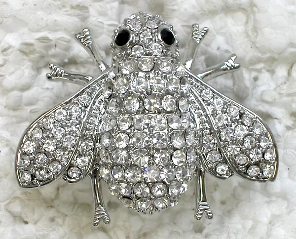 12 шт./лот оптовая продажа модные броши в форме цикады со стразами C101875 | Украшения