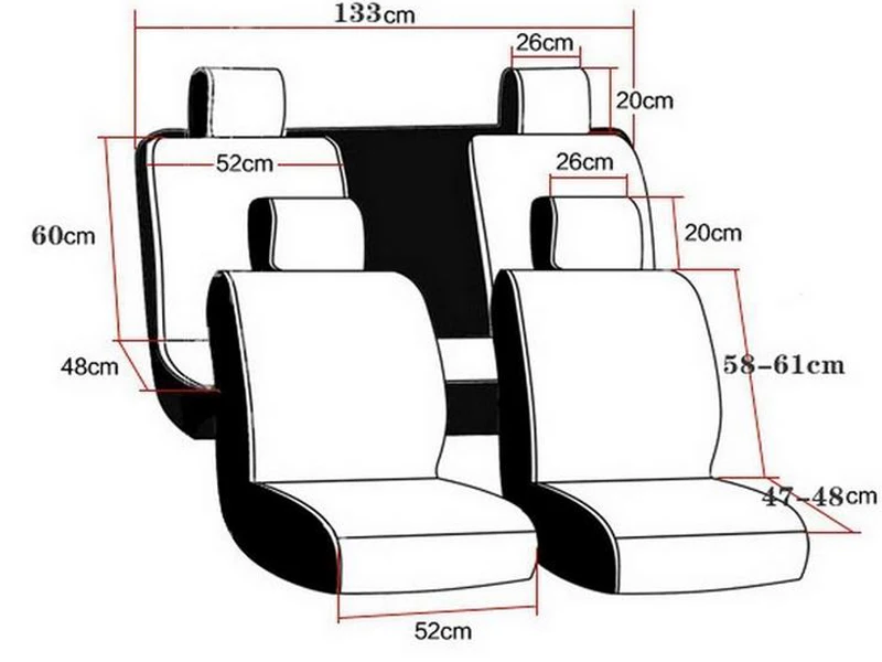 Ems Лидер продаж роскошные кожаные чехлы для сидений автомобиля из искусственной
