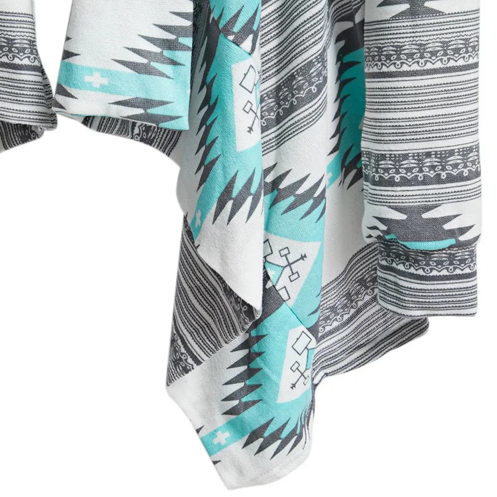 VESTLINDA розовый кимоно кардиганы блузы женские геометрический принт с длинным