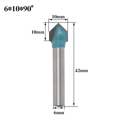 1 шт. 6 мм хвостовик 90 градусов V Groove Bit CNC гравировка твердый маршрутизатор