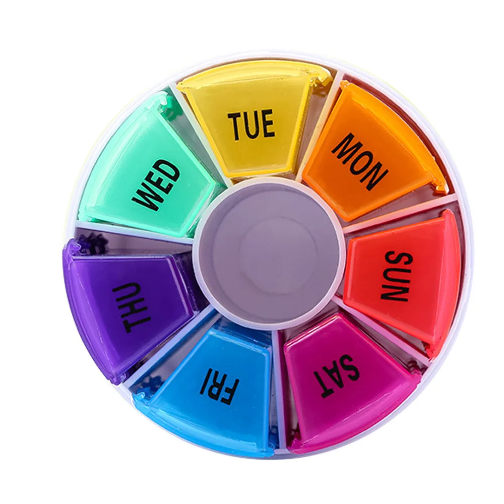 Коробка для таблеток Rainbow Weekly 7 дней ящик хранения с рыбьим маслом чехол резца