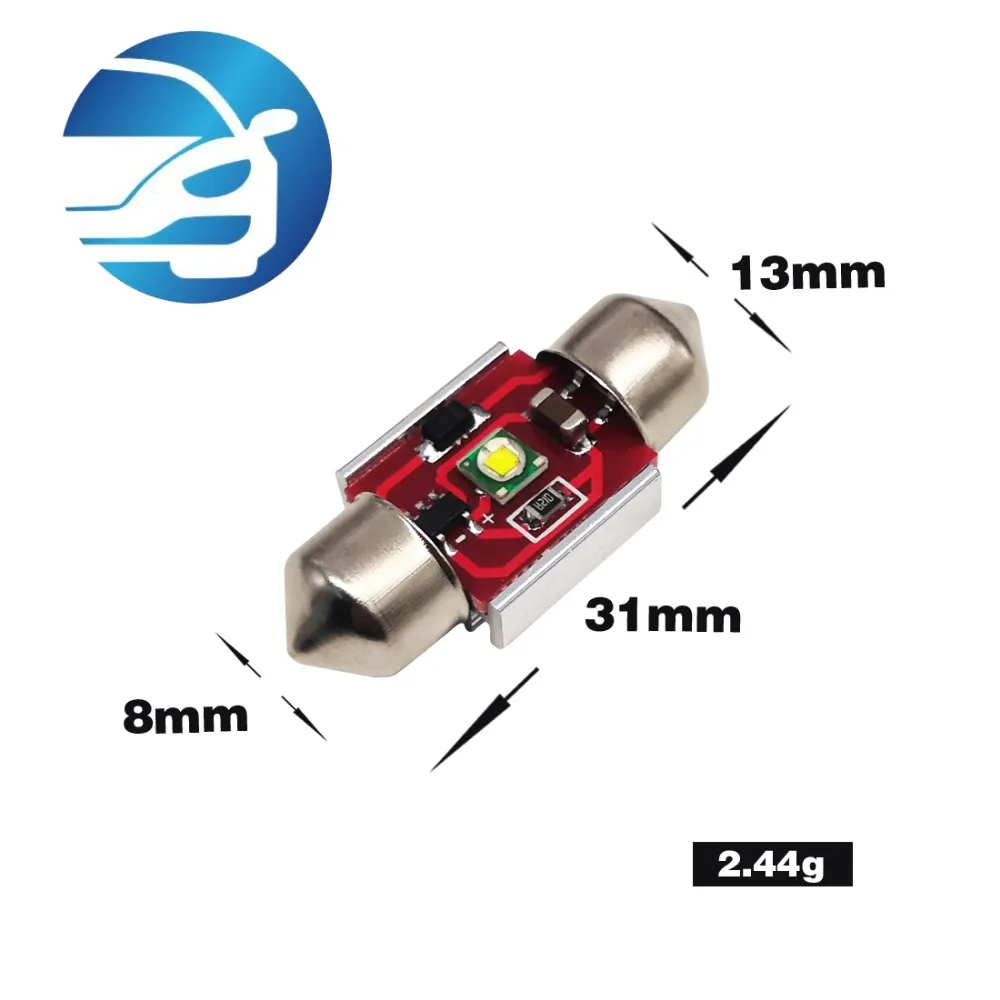 4 шт. светодиодный 31 мм/36 мм/39 мм/41 мм Festoon 12V 1SMD купольная лампа для чтения Интерьер