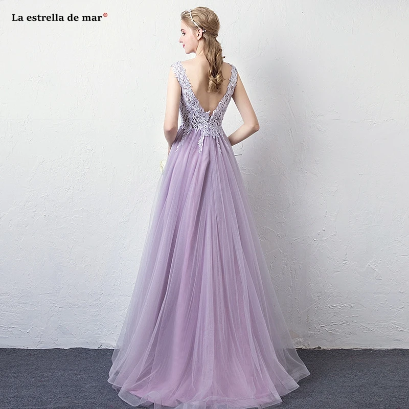 Vestidos de damas honor boda2019 Новое сексуальное кружевное платье с v образной горловиной