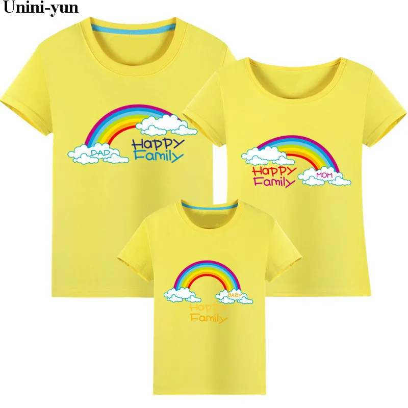 

Mother daughter matching clothes the happy family matching clothes family 100%cotton family matching outfits father mother son