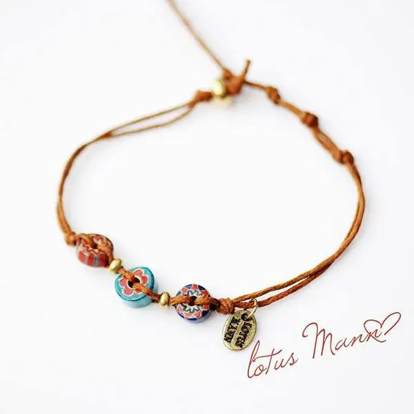 Лотос Манн стеклянные бусины Молиться Браслет с одним обручем|wrap bracelet|bracelet