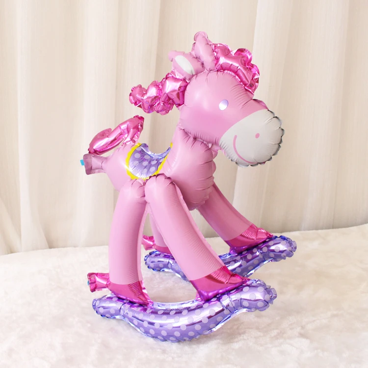 Mini 3D Horse foil balloons Inflatable toys birthday party decorations kids hobbyhorse air balloon baby shower supplies | Дом и сад
