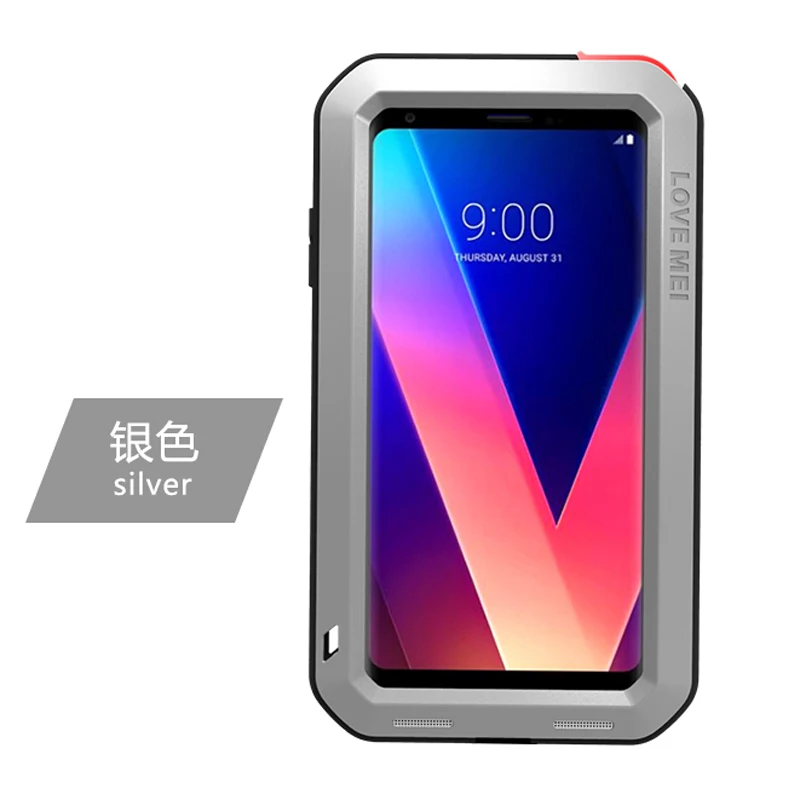 Алюминиевый металлический чехол для LG V30 ударопрочный полный корпус