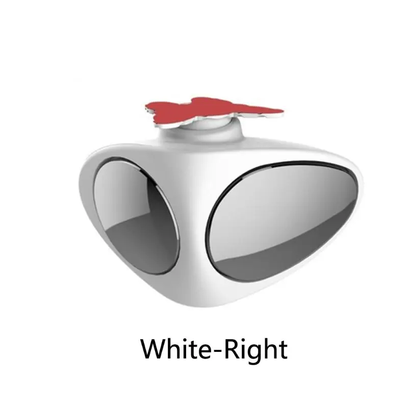 White Right Новинка, 1 шт., Автомобильное зеркало заднего вида, вращающееся на 360 градусов, регулируемый выпуклый широкоугольный зеркало для слепых зон, влево/вправо - Цвет: White Right