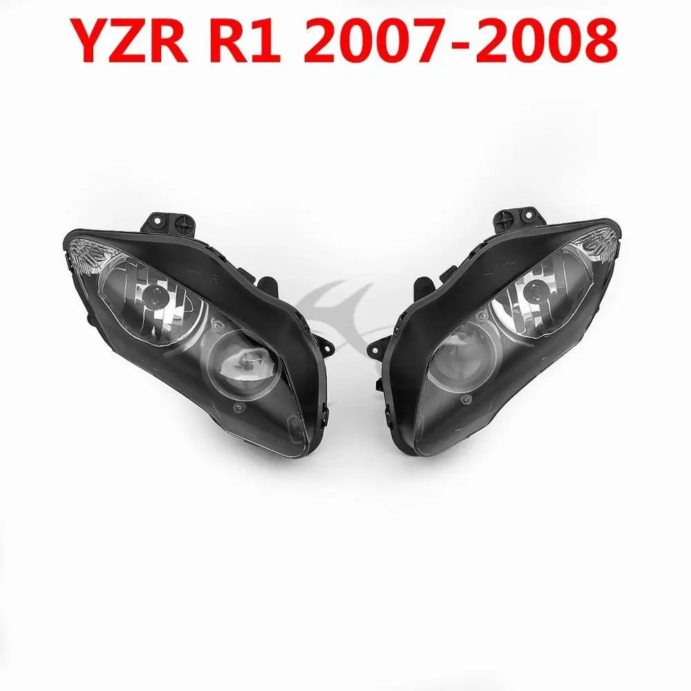 Мотоцикл спереди головной светильник противотуманные лампы в сборе для Yamaha YZF R1 98-99 2000-2001 02-03 04-06 07-08 2009-2011 - Цвет: YZR R1 2007-2008