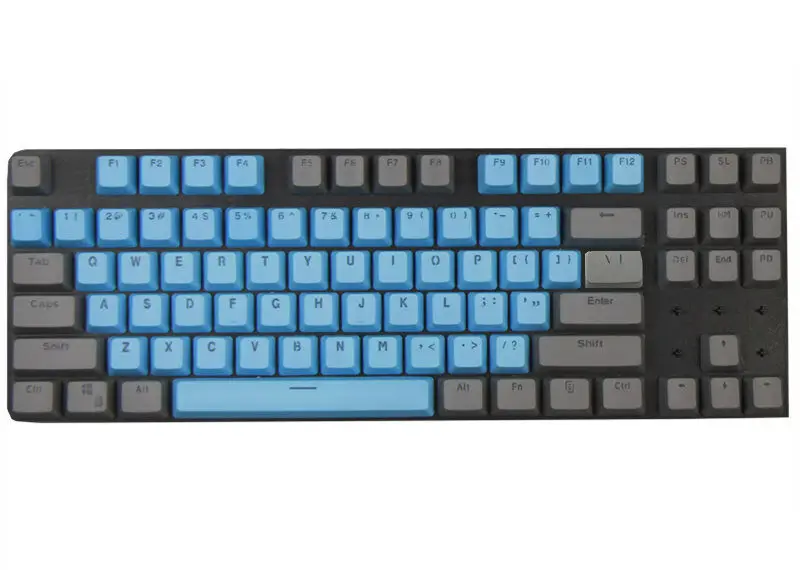 87 Keys 87/104 ключей импульса клавишные колпачки из ПБТ комплект ANSI прозрачный дисплей с подсветкой Keycap OEM Чехлы для клавиш для Cherry MX Механическая игровая клавиатура - Цвет: 87 Keys