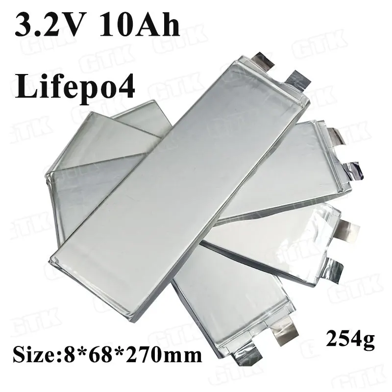 10 шт. GTK 3 2 v lifepo4 cell 10Ah 8068270 2C-3C для diy 12v 16v Электронный скутер Электроинструмент ebike |