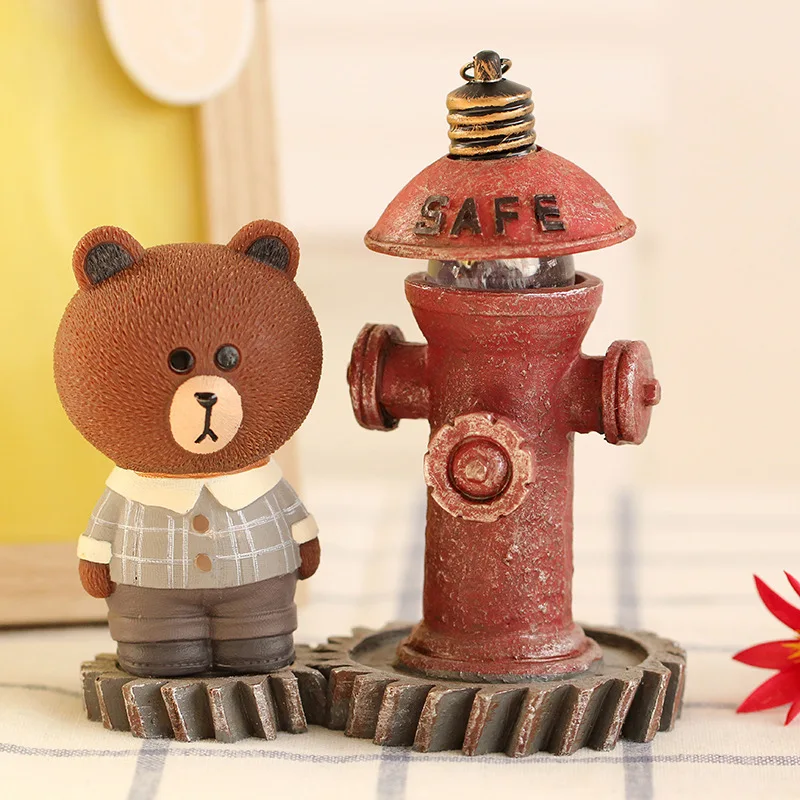 Grocery Animal Resin Crafts Wholesale Rabbit Bear LED Night Light Gifts | Дом и сад