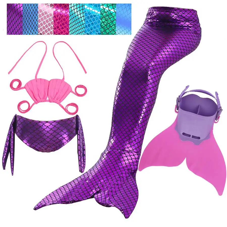 Купальный костюм для девочек с хвостом Русалочки детский купальный моноластами