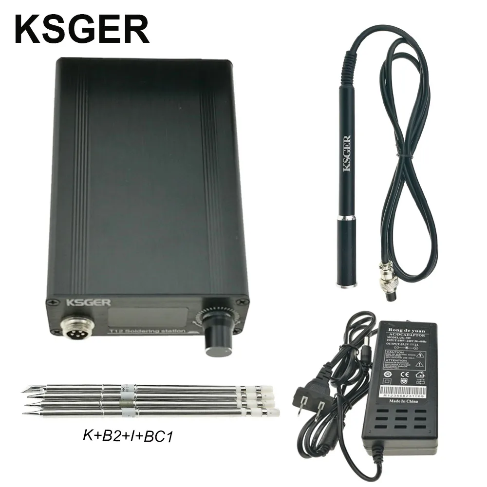 sets 4 KSGER T12 паяльник станция литиевая батарея STM32 V2.1S OLED T12 железные наконечники алюминиевый сплав FX9501 Ручка DIY Инструменты для пайки - Цвет: sets 4