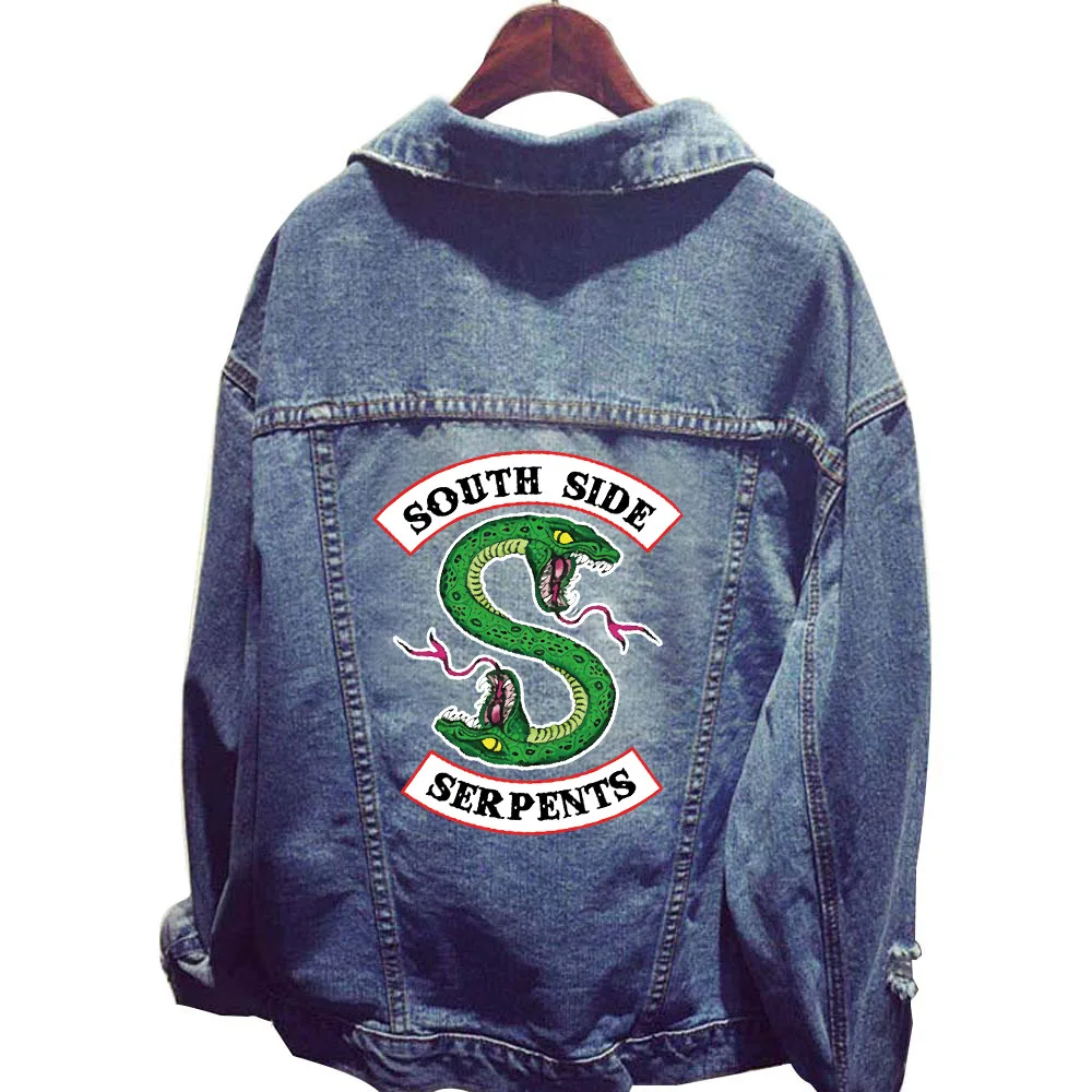 Женская джинсовая куртка South Side Serpents с дырками|Женские толстовки и свитшоты| |