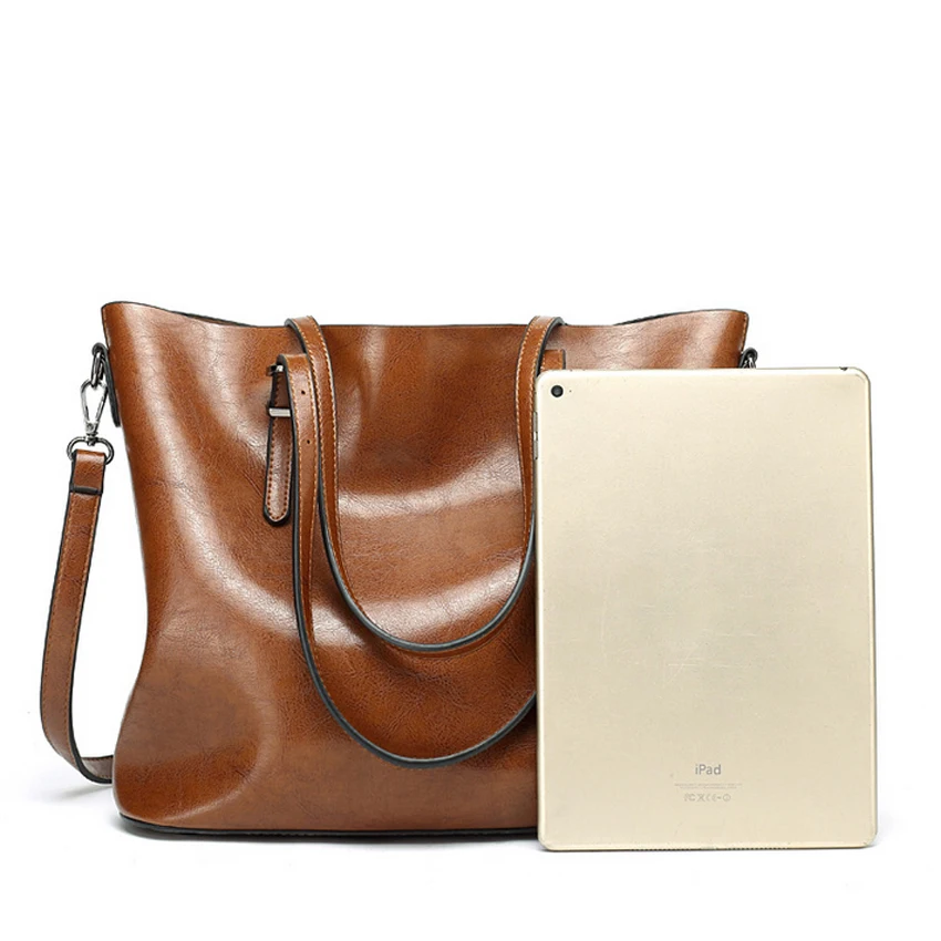 Женская сумка из ПУ кожи ESUFEIR повседневная вместительная тоут через плечо