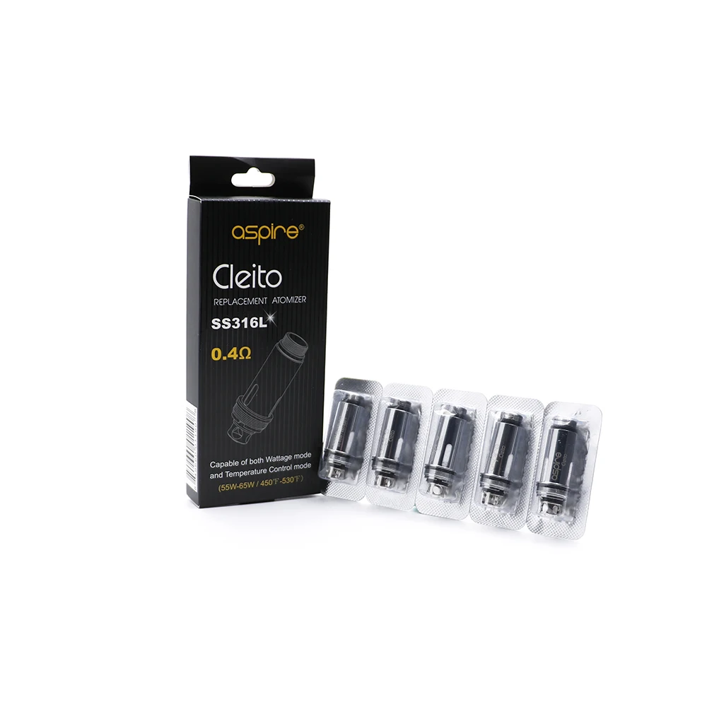 5pcs-Pack Aspire cleito сменные катушки sub ohm бак электронная сигарета обеспечивает