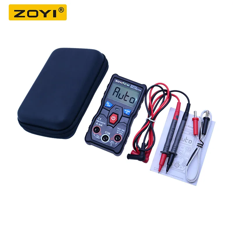With EVA box ZT-S4 RMS автоматический Диапазон Цифровой мультиметр 4000 отсчетов AC DC Амперметр Вольтметр+ NCV Температура Емкость Частота Тестер - Цвет: With EVA box