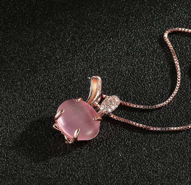 Новинка 2017 серебряные бриллиантовые Подвески розового цвета для женщин