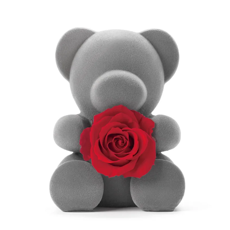 Red WR искусственный медведь Teddi роза с коробкой специальный подарок на Рождество святого Валентина хорошее свадебное украшение дома подарок на год - Цвет: Red