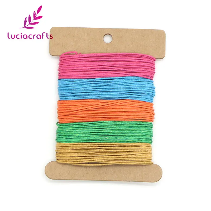 Lucia crafts, 1 мм, 25 ярдов/партия, вощеная нить, хлопковый шнур, веревка, браслет Шамбала, веревка для рукоделия W0702