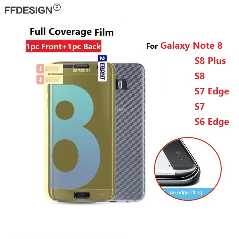 Полное покрытие нано защитная пленка для Samsung Galaxy S8 Plus Note 8 S6 S7 Edge (не закаленное