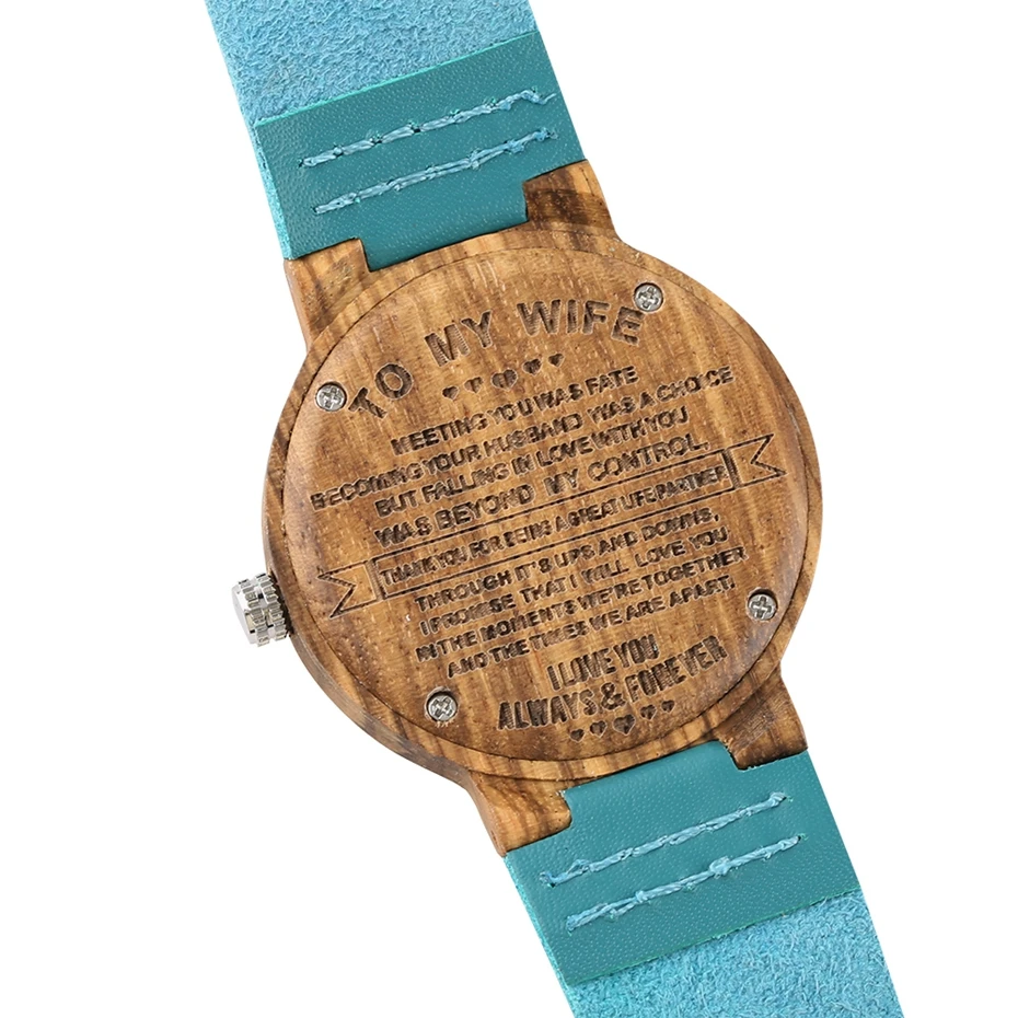 

Engraved DIY Custom Words to My Wife My Soulmate Clock Wooden Watch Ladies Clock Hours Anniversary Gifts for Women Wife My Angel