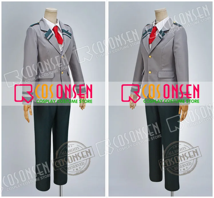 Костюм для косплея Моя геройская Академия серого цвета школьная форма мидория