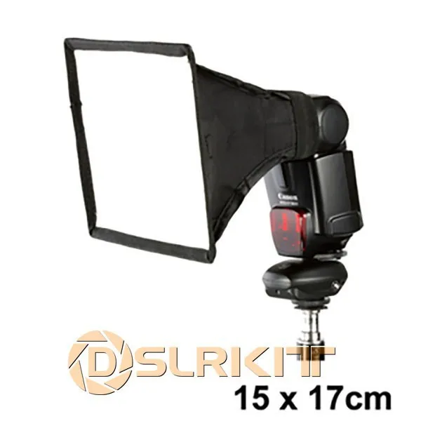 DSLRKIT Портативный 15x17 см Рассеиватель Вспышки Мини вспышка софтбокс для Canon Nikon Pentax sony