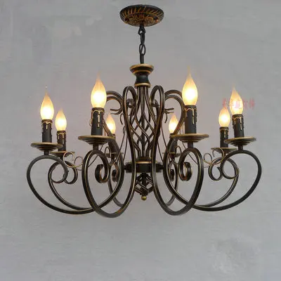 Рождественская Европейская модная винтажная люстра потолочный светильник 6/8