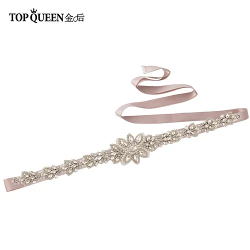 TOPQUEEN S410 стразы, свадебный пояс, пояс с серебряными бриллиантами и кристаллами для свадебного платья, свадебное украшение - Цвет: Antique violet