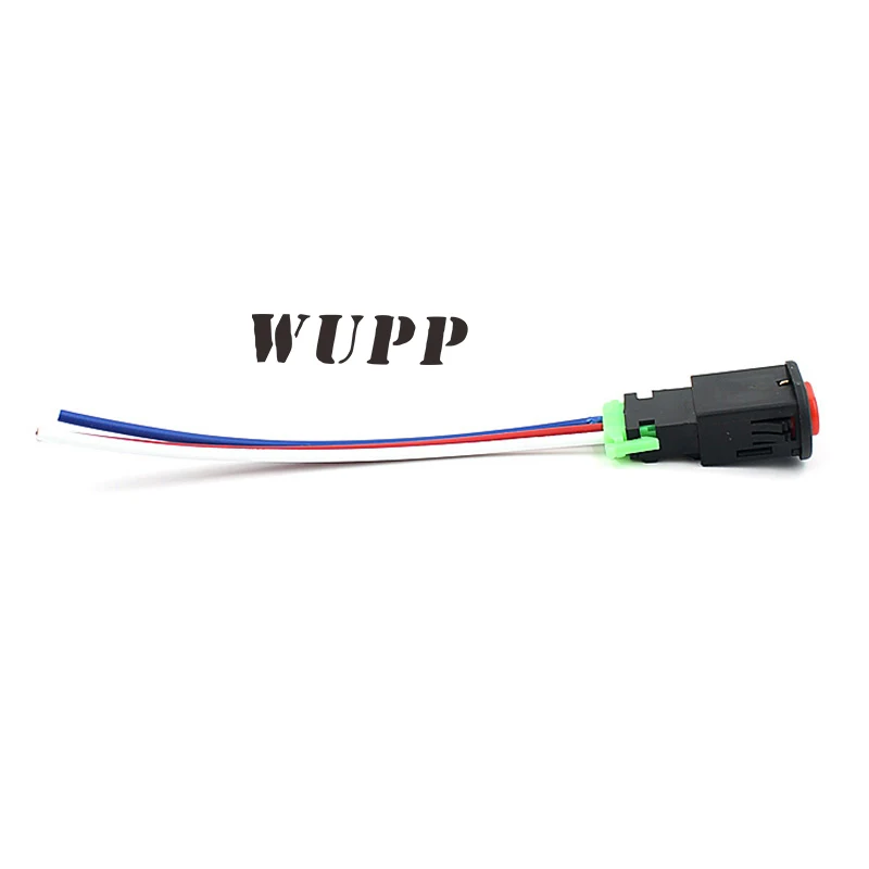 WUPP Motorcycle Switch Hazard Light Red Button Warning Signal Lamp Flasher 3 Wires Double Flash Built-In Lock | Автомобили и
