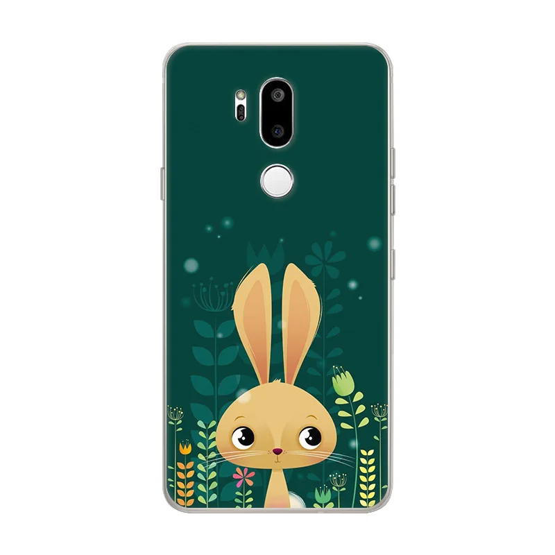 16 Для LG G7 чехол ThinQ LGG7 чехол милый кот твердый пластиковый чехол на заднюю панель для LG G7 ThinQ чехол для телефона мультфильм рыба PC Funda для LG G 7 - Цвет: 16