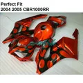 Набор обтекателей кузова мотоцикла для Honda CBR1000RR 04 05 оранжевые черные обтекатели комплект CBR 1000RR 2004 2005 CY02