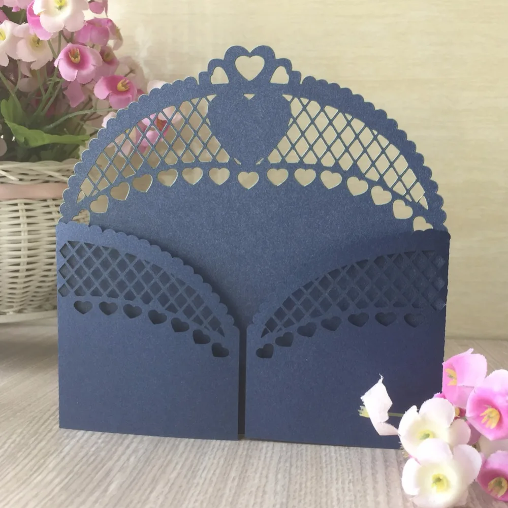 

40Pcs/Lot Vintage Laser Cut Invitation Card Greeting Blessing Card Wedding Decoration Party Souvenirs