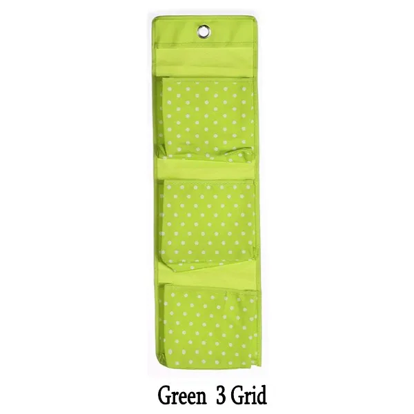Green 3 Grid Сумка для хранения в ванной, на кухне, настенная, для гардероба, Оксфорд, подвесная сумка за дверцами, косметичка, органайзер, контейнер для канцелярских принадлежностей - Цвет: Green 3 Grid
