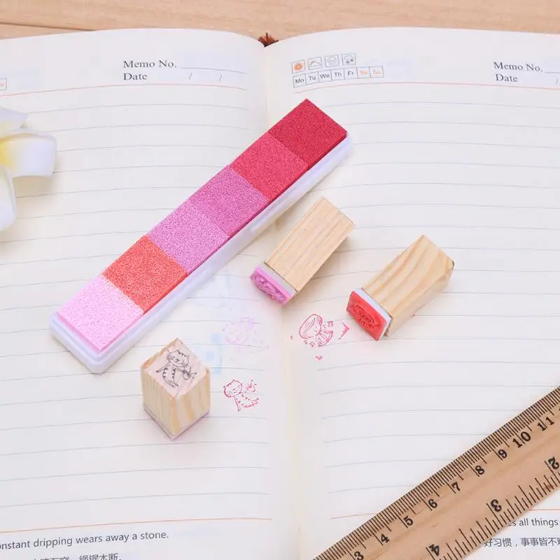 Градиентный цветной коврик для чернил резиновый штамп печать на пальцах сделай