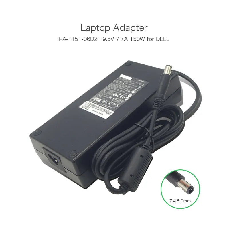 Оригинальный 19 5 V 7.7A 150 Вт 7 4*5 0 мм PA 1151 06D2 W7758 15 Семья ноутбук Батарея Зарядное