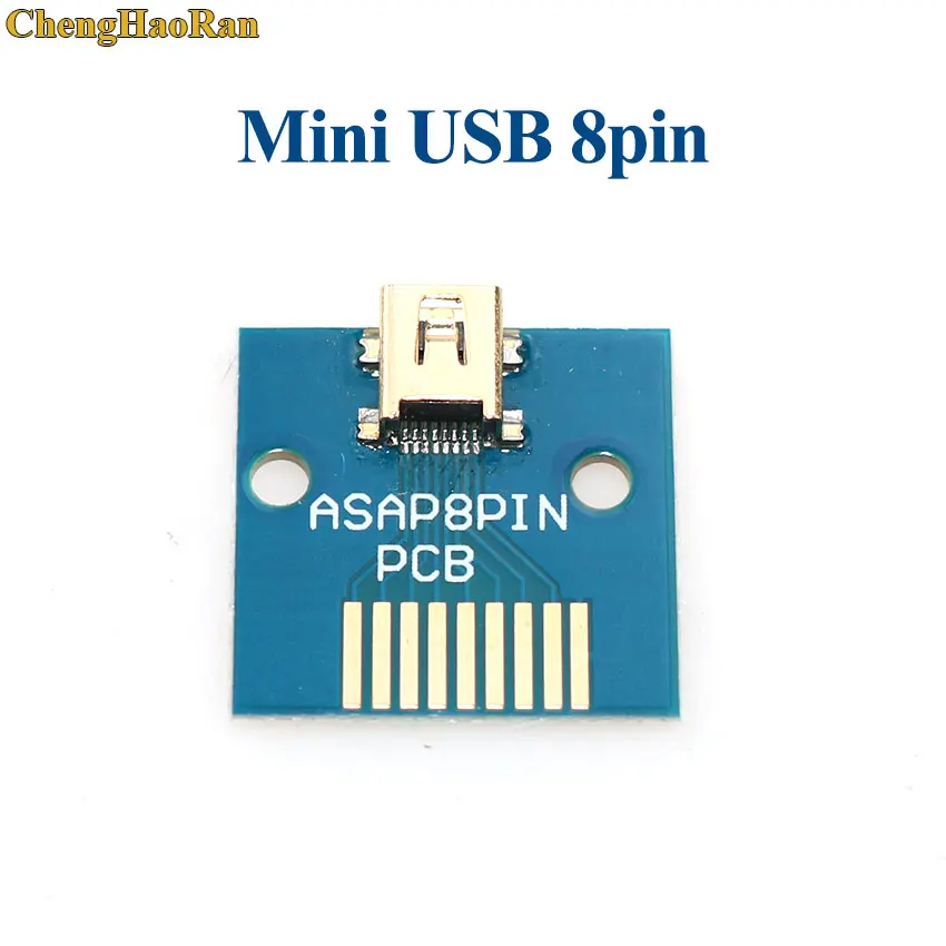 mini usb 8pin ChengHaoRan для iPhone 5 5S 6 Мини видеокамера с разъемом Micro USB Для DIP адаптер PCB Тесты Плата USB 2,0 3,0 3,1/Тип-C/HDMI Женский Разъем - Цвет: mini usb 8pin