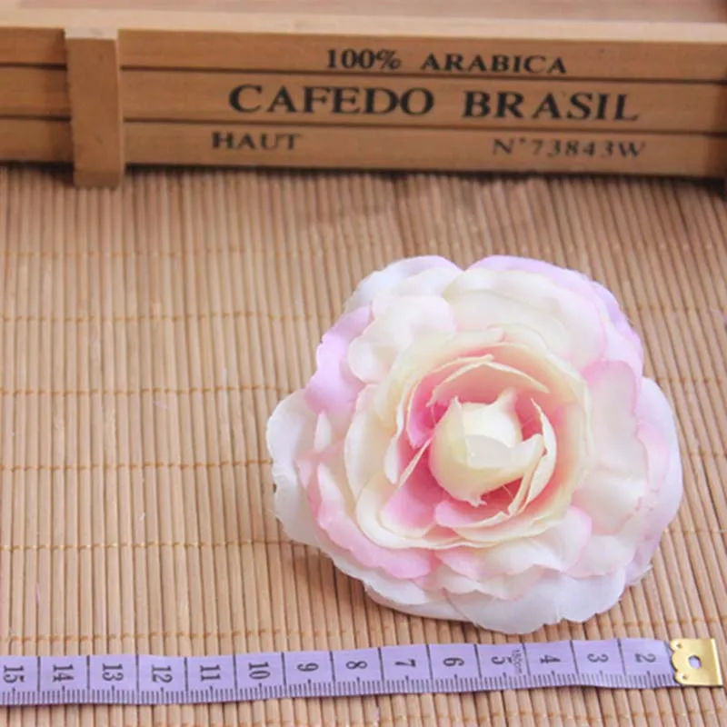 Искусственные шелковые цветочные головки 12 шт. 8-8 5 см маленькие из